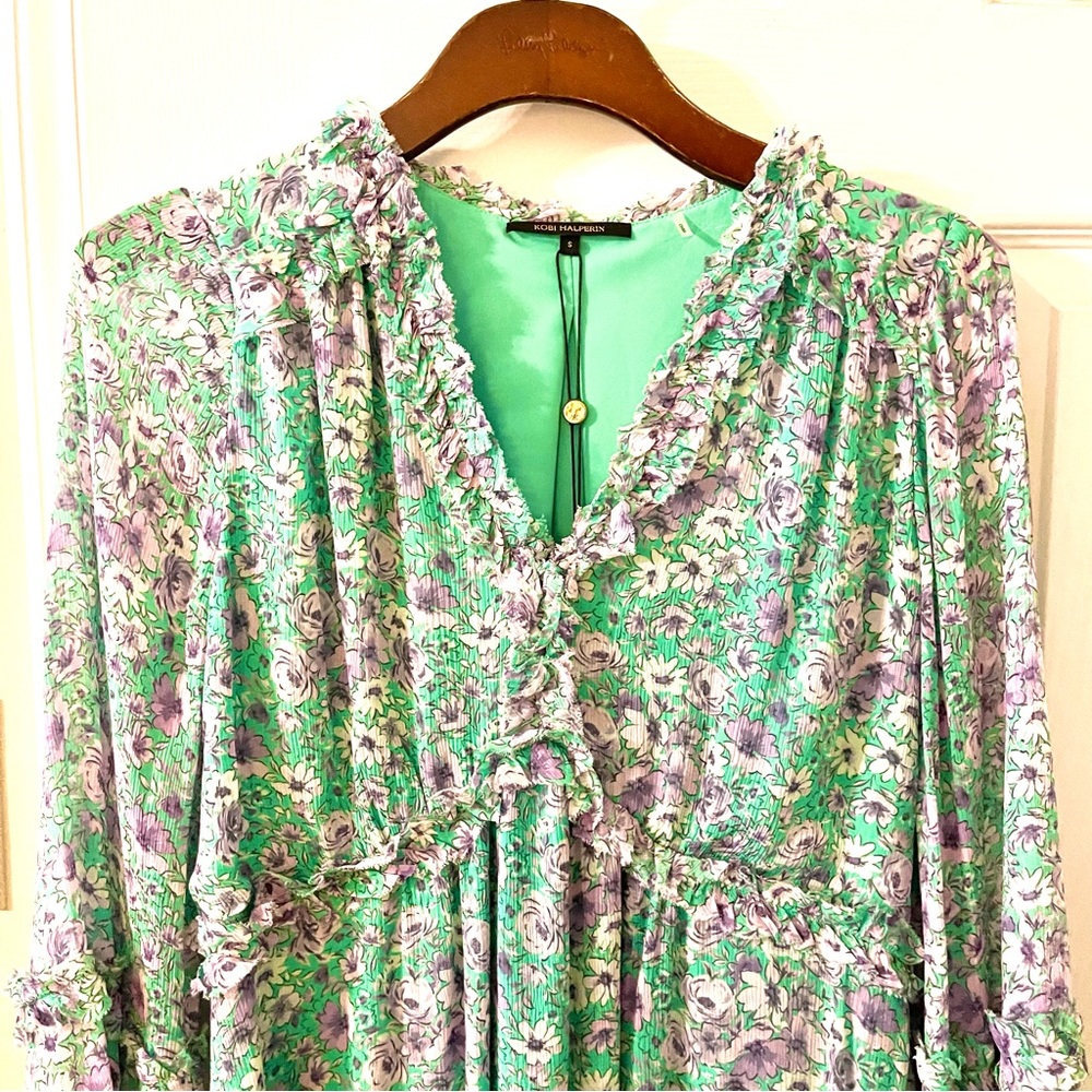 Kobi Halperin-The Everly Dress,in “Ivory/Mauve Multi”, Size Small, NWT from Saks - Picture 7 of 16